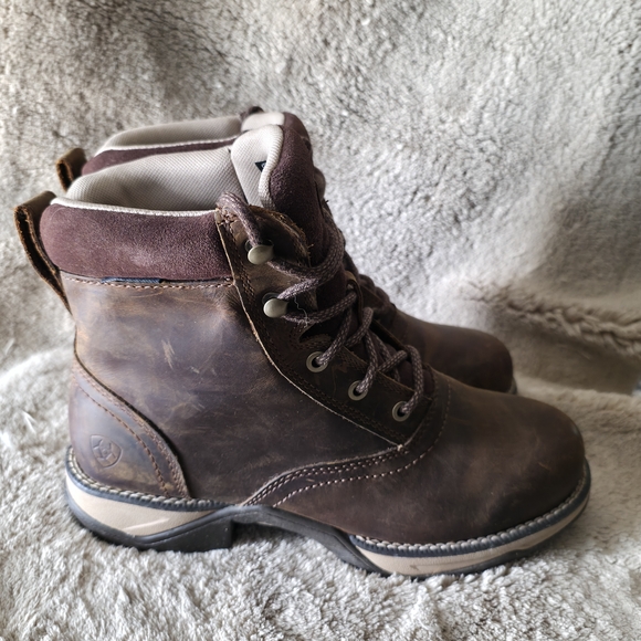 Ariat Brown Lace Up Boots for Women - Picture 7 of 8